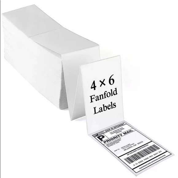 6,000 4x6 Fanfold Direct Thermal Shipping Labels fo - Picture 5 of 13